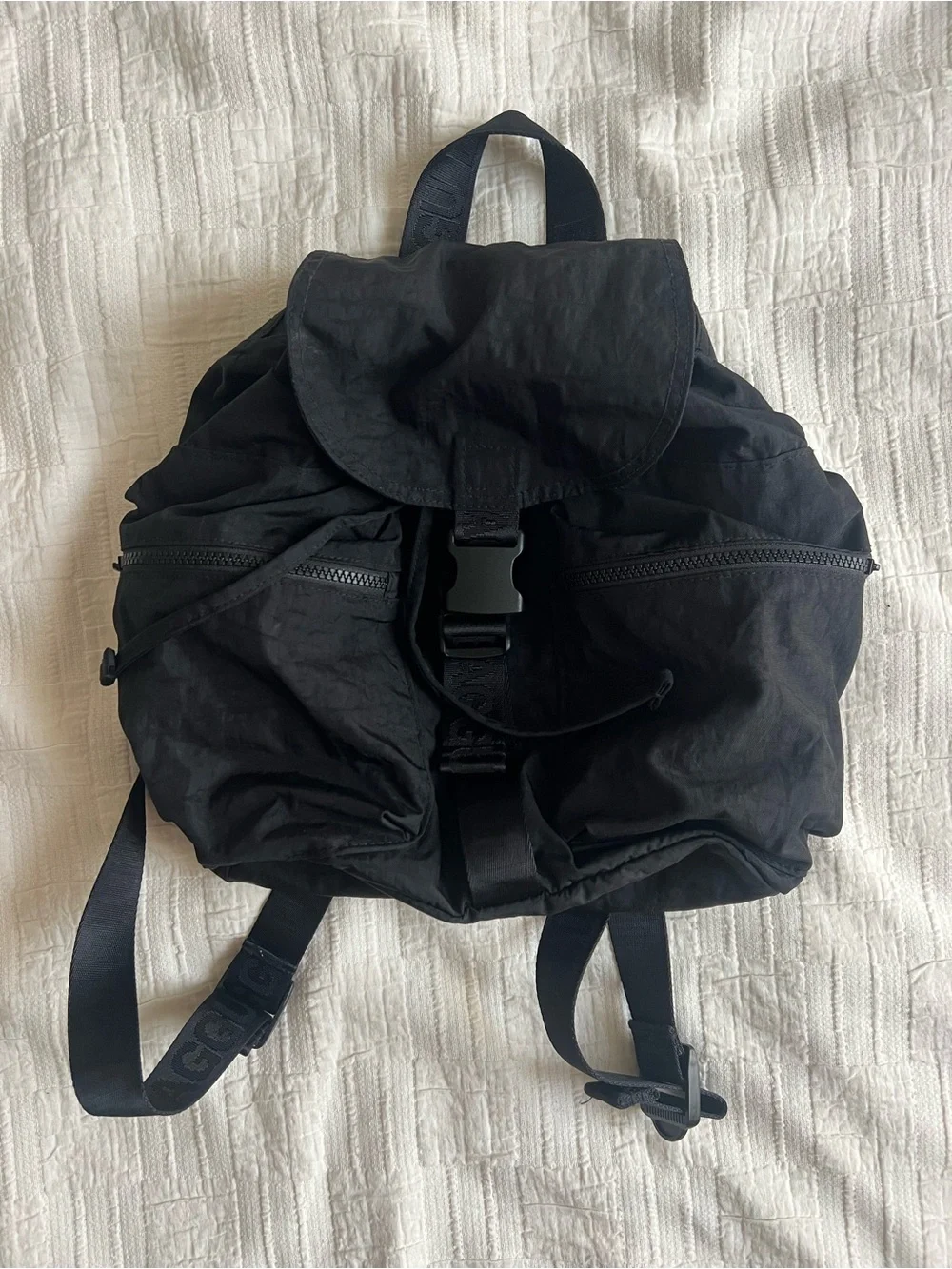 BAGGU Black Sport Backpack
